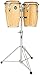 LP Junior Wood Congas with Chrome Hardware and Stand Natural