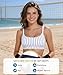 2026 Fashion Sports Swim Bra Classic Bikini Tops for Women Bathing Suits Top with Padded Crop Swimsuit Striped S