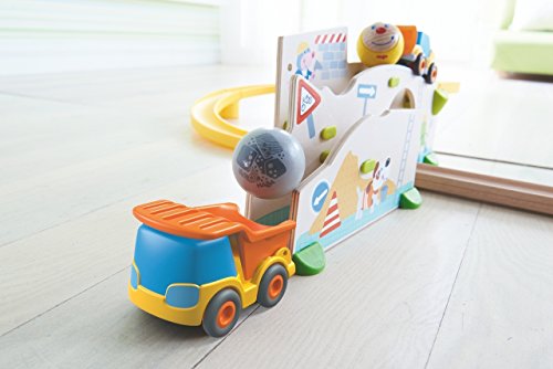 Haba Kullerbu At The Construction Site Play Track - 13 Piece Starter Set With 2 Vehicles And Fascinating Ball Drop - Ages 2 And Up #TOP3