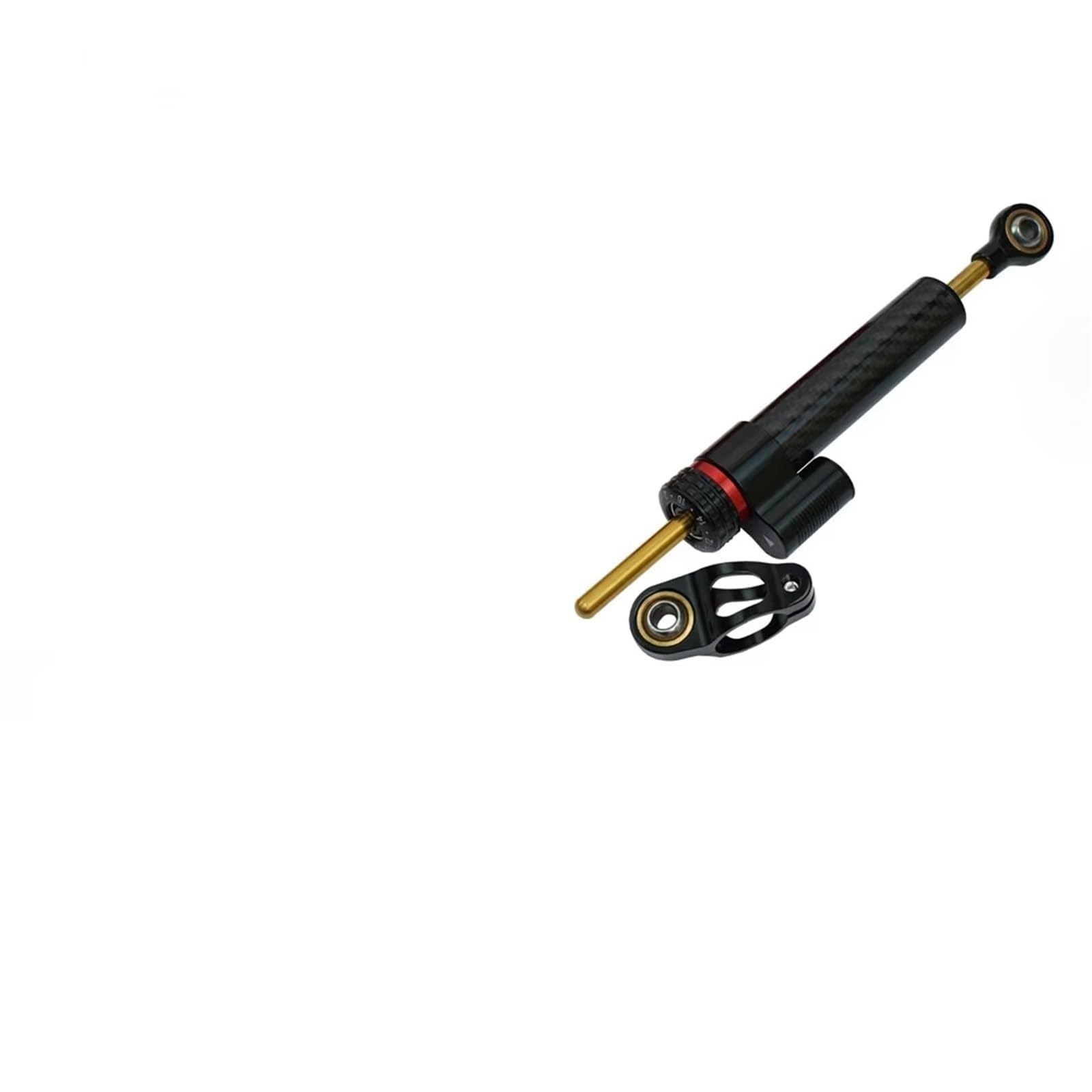 Steering Damper Compatible With Suzuki Motorcycle CNC Carbon Directional Steering Damper Stabilize Universal Stabilizer Adjustable(250mm)