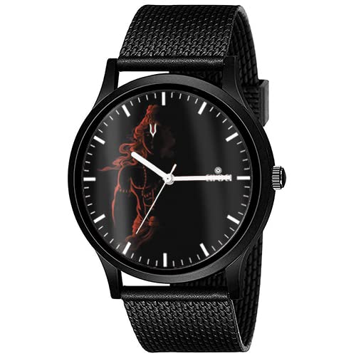 AROA Watch New Watch for Shri Ram Ji Artwork Men Black Metal Type Rubber Analog Watch Black Dial for Men Stylish Watch for Boys (B0C1CJ11ZZ) Amazon Price History, Amazon Price Tracker