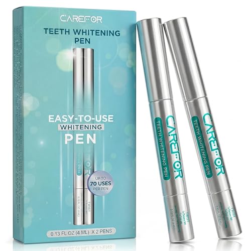 Teeth Whitening Pen 2 Pack (8ml) Fast-Acting Whitening Gel with Brush Applicator – Portable Travel Kit for Professional Stain Removal & Brighter Smile