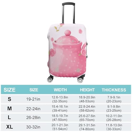 Teapot Printed Luggage Cover Protector, Fits 18-32 Inch Luggage2