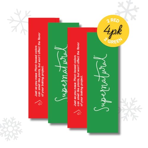 Supernatural Plant-Based Food Coloring - Red & Green Natural Food Dye Powders, Hyper-Concentrated, Vegan, No Artificial Dyes for Holiday Baking (4 Packets) - Thumbnail 4