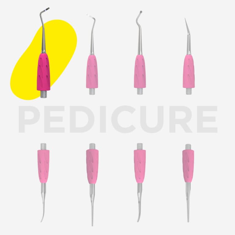 STALEKS PRO by Natury Nails Pusher Curette Interchangeable Part Stainless Steel and Silicone Sterilisable Pedicure GUMMY Combo (UNIQ 31) - Image 2