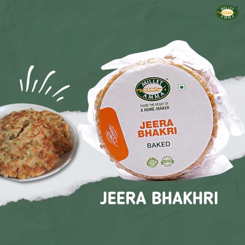 Image of Millet Amma Baked Jeera Bhakhri - 360 Gms | (Pack of 2 - Each 180 Gms) | Ready to Eat | Best Choice for Snack Time, Parties & Events | Healthy Traditional Gujarati Snacks..