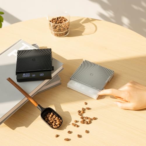 Image of TIMEMORE Basic Mini Coffee Scale, Multifunction Electronic Espresso Scale, Weigh Digital Drip Cone Scale with Timer, Ultra Thin and LightMini Digital Food Kitchen Scale for Baking, Cooking - White