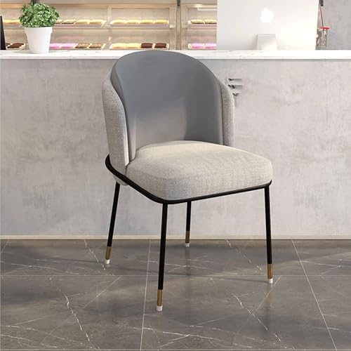 Chaise de salle à manger confortable grise pour soulager le dos durant les repas