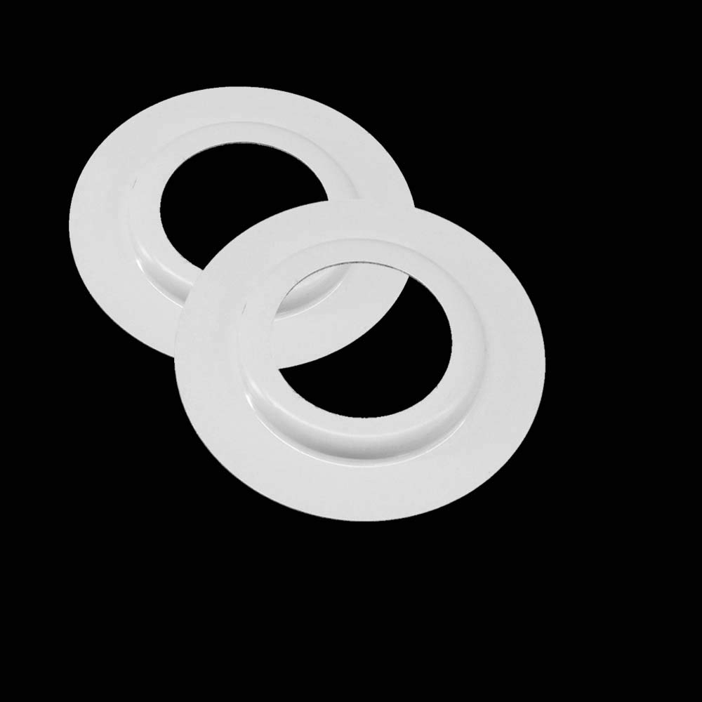 LEDSone Metal Lamp Shade Reducer Ring for Light Fitting Lampshade Washer Adaptor Converter (White, 2 Pack) — image 1