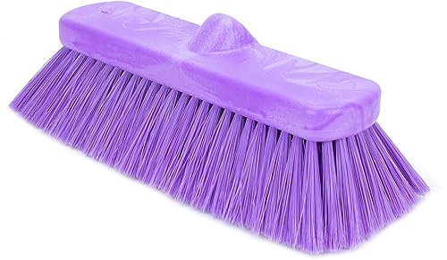Image of SPARTA 41278EC68 Flo-Thru Plastic Wall Scrub Brush, Equipment Brush With Soft Nylex Bristles For Industrial Kitchens, Hospitals, Commercial Cleaning, 4 Inches, Purple, (Pack of 12)