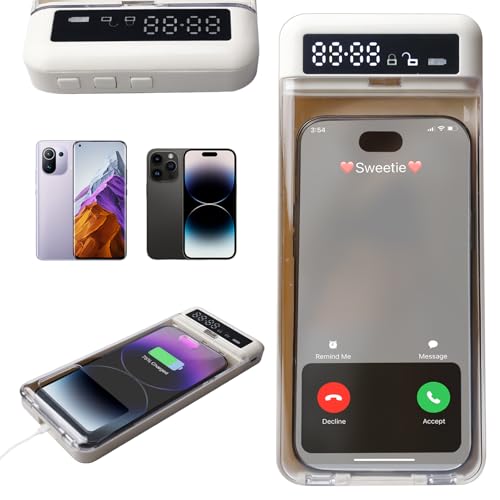 Handy-Sperrbox mit Timer, Handy Gefängnis, Telefon Safe Box zur Selbstkontrolle, Verschlüssbare Handy Safe Box, Telefonschlossbox Kompatibel mit iPhone & Android Smartphones (bis 6.7 Zoll)