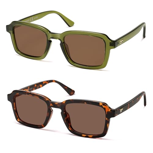 Image of VANLINKER Polarized Trendy Square Sunglasses for Women Men 2026 Retro Chic Cute Shades VL9849