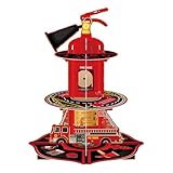 Dreistufiger Feuerwehr Kuchenständer, Cupcake Turm, Feuerwehr Themen Birthday Party Deko, tragbarer Lebensmittel Accessoire, Junge Mädchen Birthday Party Deko