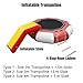 YEYUBIW 6.5ft/10ft/13ft Inflatable Water Trampoline with Slide, Portable Bounce Swim Platform for Lakes, Pools, Calm Sea,Red,10FT/3.0M
