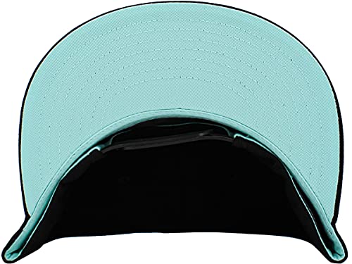 Image of KBETHOS Classic Snapback Hat Blank Cap Underbrim Cotton Wool Blend Flat Visor Adjustable Unisex