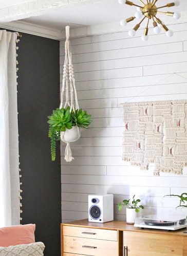 Hollyone Artificial Hanging Plants, Fake Potted Succulents with Cotton Ropes - Image 4