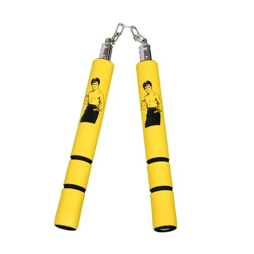 PLAYWELL Nunchakus Mousse de sécurité pour Enfant – Jaune Bruce Lee – sous Commande