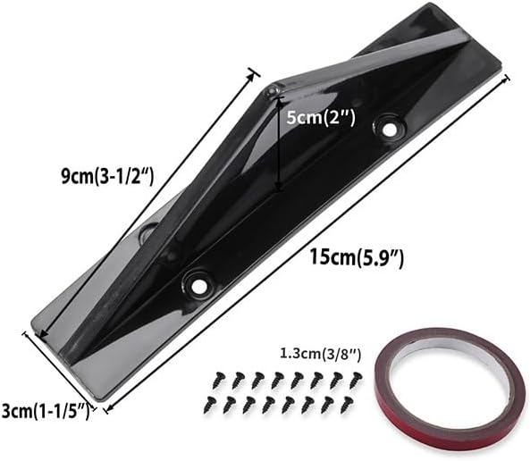 Miniatura 8 de Difusor de parachoques trasero compatible con Chevy Camaro LS LT1 SS 2002-2022 negro brillante, difusor de labios, 6 unidades