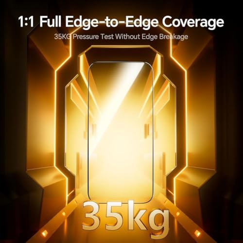 Image of KUZOOM Clear Tempered Glass Screen Protector for iPhone 15 & 16 - HD Transparency