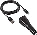 Samsung 2 Amp Vehicle Car Charger Power Adapter with Detachable Micro USB Charging Cable for Samsung Galaxy Note 2 II/N7100 - Non-Retail Packaging - Black