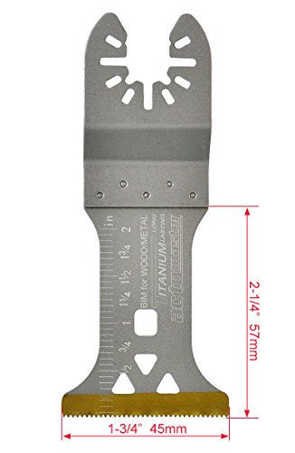 Actomaster Titanium Coated Bi-Metal Oscillating Saw Blade For Oscillating Tools Multitools, Pack Of 3 #TOP1
