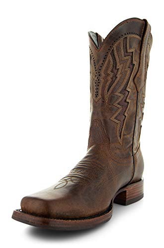 Image of Soto Boots Square Toe Cowboy Boots H50027 (10) Tan
