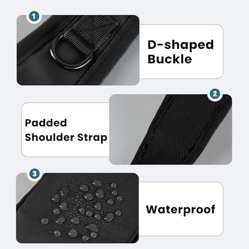 Image of Sling Bag, Crossbody Bag with Zipper Lock, RFID & Water Resistant for Women and Men Small Chest Bag for Travel Casual