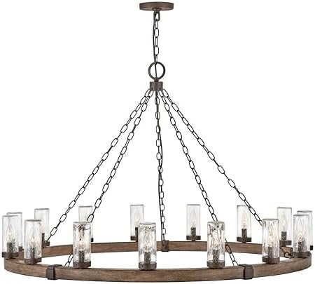 Hinkley Sawyer Fifteen Light Extra Large Outdoor Hanging Lantern, Sequoia
