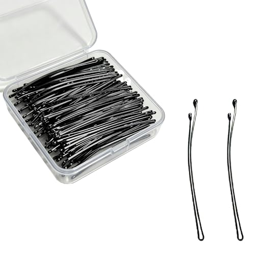 100 Pcs Curved Bobby Pin, 2.2 Inch Black Hair pins for Women and Girls