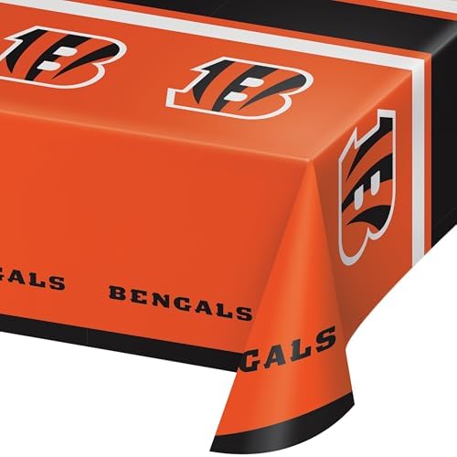 Trendware Cincinnati Bengals Plastic Tablecloths, 3 ct, Officiall...
