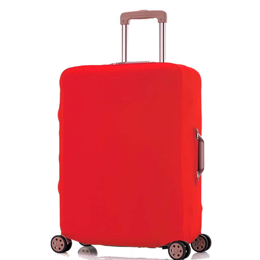 Printed Design Travel Trolley Case Cover Protector Washable Suitcase Cover Luggage Storage Covers for 18-28 Inch Luggage Cover (red, S (18-21 inch Luggage))