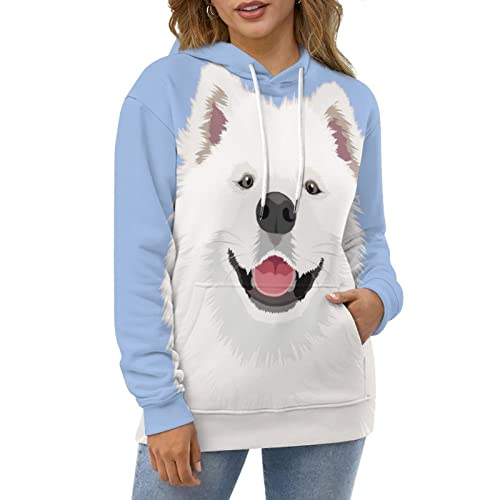 Sweatshirt Samoyède Blanc fini les sweats ternes avec l'imprimé 3D - 5