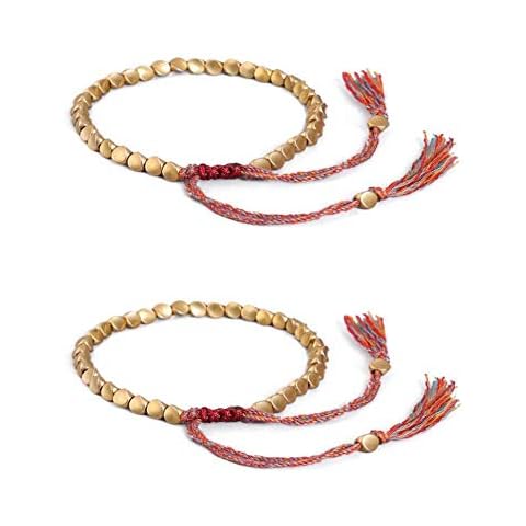 2 uds, Pulsera de cuentas de cobre hecha a mano Cover
