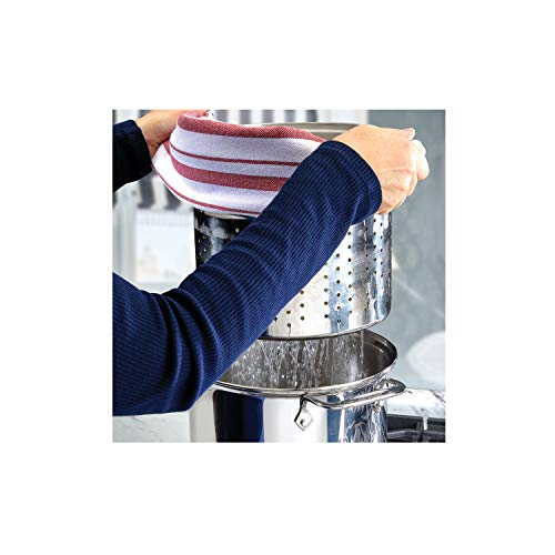 Image of All-Clad Specialty Stainless Steel Stockpot, Multi-Pot with Strainer 8 Quart Induction Oven Broiler Safe 600F Strainer, Pasta Strainer with Handle, Pots and Pans Silver