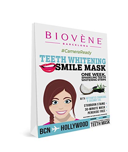 Biovene Teeth Whitening Strips Smile Mask- with Activated Charcoal & Coconut Oil, Vegan Friendly 14 Strips