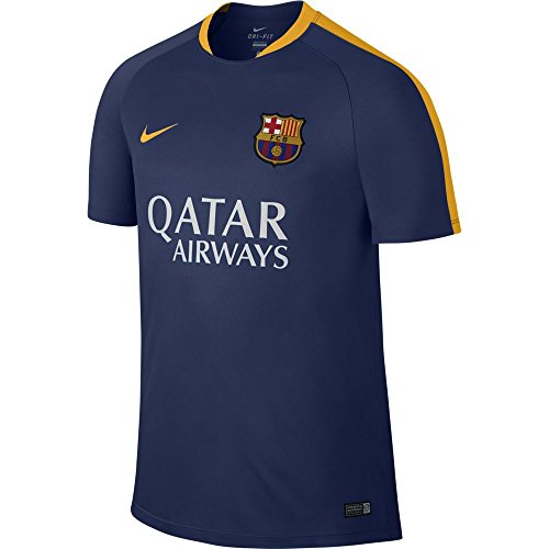 Nike 2015/16 Barcelona FC Mens Flash Training Tops (Blue/Gold) (Large)