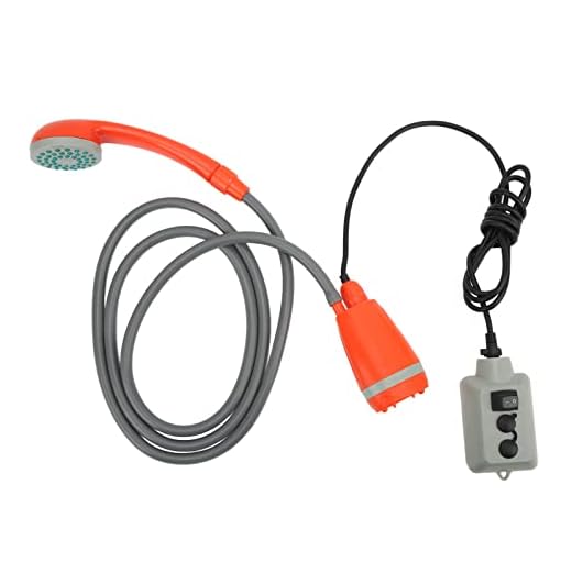Ducha Portátil para Acampar, 2,5 L por Minuto, Bomba de Ducha para Campamento, Recargable por USB, Ducha para Exteriores con Cabezal de Ducha, Ducha Eléctrica Portátil para Senderismo, Limpieza