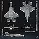 HANGOU 1/72 F-35B Lightning II (Flugmodus) Militärisches Modellflugzeug Kämpfer aus Legierung Modellflugzeug zum Sammeln und Ausstellen