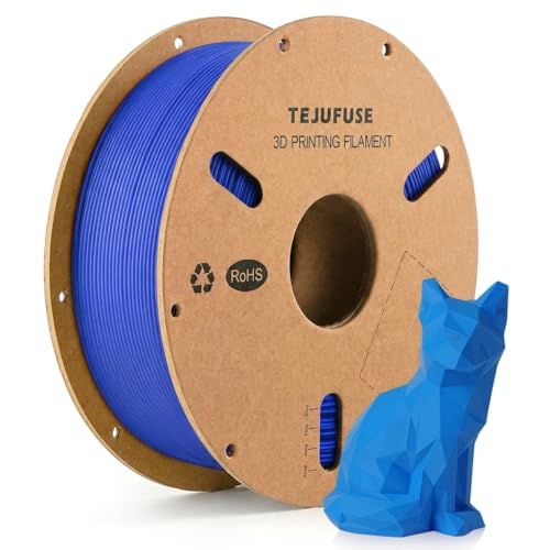 TEJUFUSE PLAフィラメントベーシック 1.75mm 3Dプリンター用フィラメント 真空密封包装 寸法精度±0.03mm 整然巻きでスムーズな供給 ほとんどのFDMプリンターに対応 (1KG/スプール 2.2 lbs) ブルー