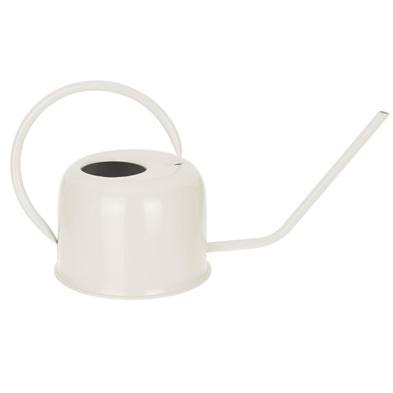 Small Watering Can Metal Long Narrow Spout 1.2L Indoor Outdoor Watering Can Lightweight for Indoor Plants Watering Pot Garden House Home Flowers Hydrate Water Can Gardening Tools (Cream)