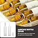 Zerodeko 25pcs 1ml Ampoule Bottle Dropper Covers, Cosmetic Ampoule Lids for Hyaluronic Acid Serum Vials, Multipurpose Drop Covers for DIY Skincare and Beauty Refillable Containers
