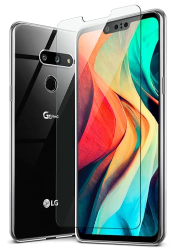 moex 3 in 1 Pack für LG G8 ThinQ Hülle mit 2X Panzer Schutzglas Folie, [Aero Hülle + ShockProtect Glas] Komplettschutz Handyhülle durchsichtig aus Silikon Schutzhülle, Clear