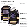Custom Ice Hockey Jersey Personalized Printed Long Sleeves Shirt for Hockey Fans Men Women Youth Breathable Sports T-Shirts Athletic Tops #2
