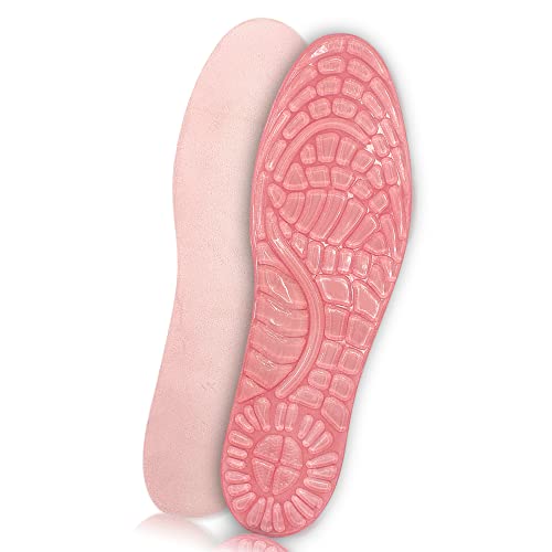 FISHTEC Semelle Orthopétique GEL - Découpables 36-42 EU - Soulage Epine Calcaneenne, Pied, Absorbe Les Chocs - Parfait Pour Le Sport, Marche À Pied, Course, Randonnées