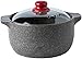 Ceramiczny rondel ceramiczny Hot Pot ze szklaną pokrywką, okrągła ceramiczna wylewka, odporna na wysokie temperatury, garnek jednogarnkowy, garnek do zupy Nutrition Clay otwarty ogień do domu, gliniany garnek do Shabu Shabu
