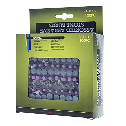 100Pc Universal Rotary Tool Abrasive Stone Precision Grinder Accessory Set #TOP12