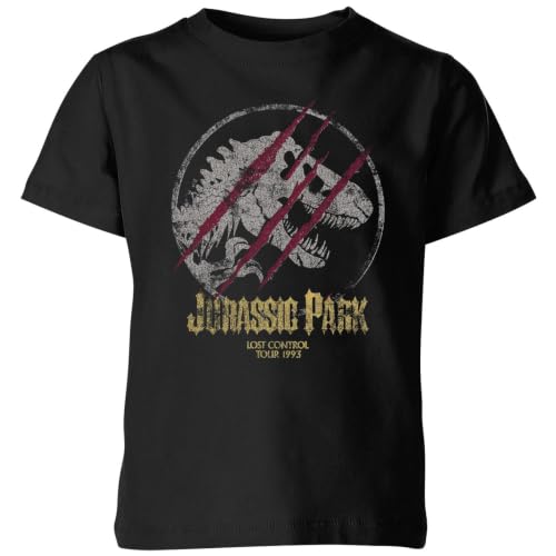 Image of Official Jurassic Park Lost Control Kids T-Shirt Black - YXL