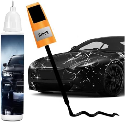 Gloss Black Touch Up Paint For Cars, 2-In-1 Car Touch Up Paint Kit For Deep & Surface Scratches, Universal Color Match For All Vehicles, Quick & Easy Application(12 Ml)
