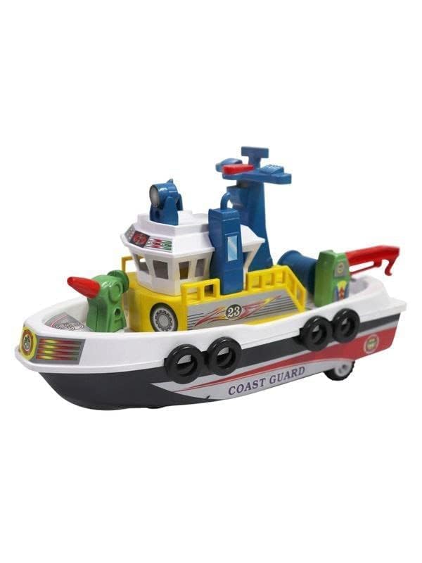 Game Phactory Multicolour City Harbour Boat Ship Maintenance Free Pullback Spring Action Race Toy Gift for Kids