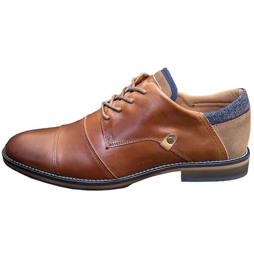 Zapatos de cuero inteligentes Bazan color Tan en talla 42 1/3 para hombre